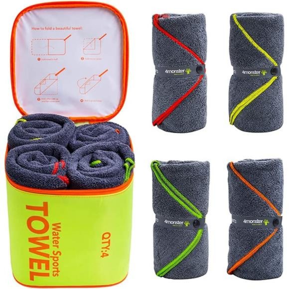 4 Pack Microfiber Camping Towel Quick DrySuper Absorbent Travel Towel Portable